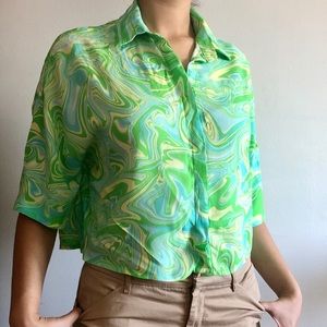 Green Short-sleeved shirt